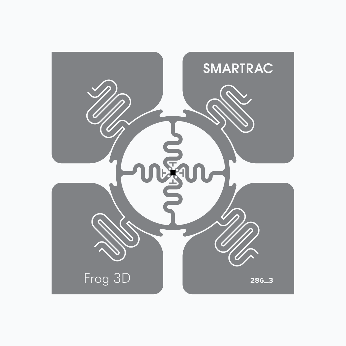 UHF RFIDインレイ: Frog 3D、1.97インチ