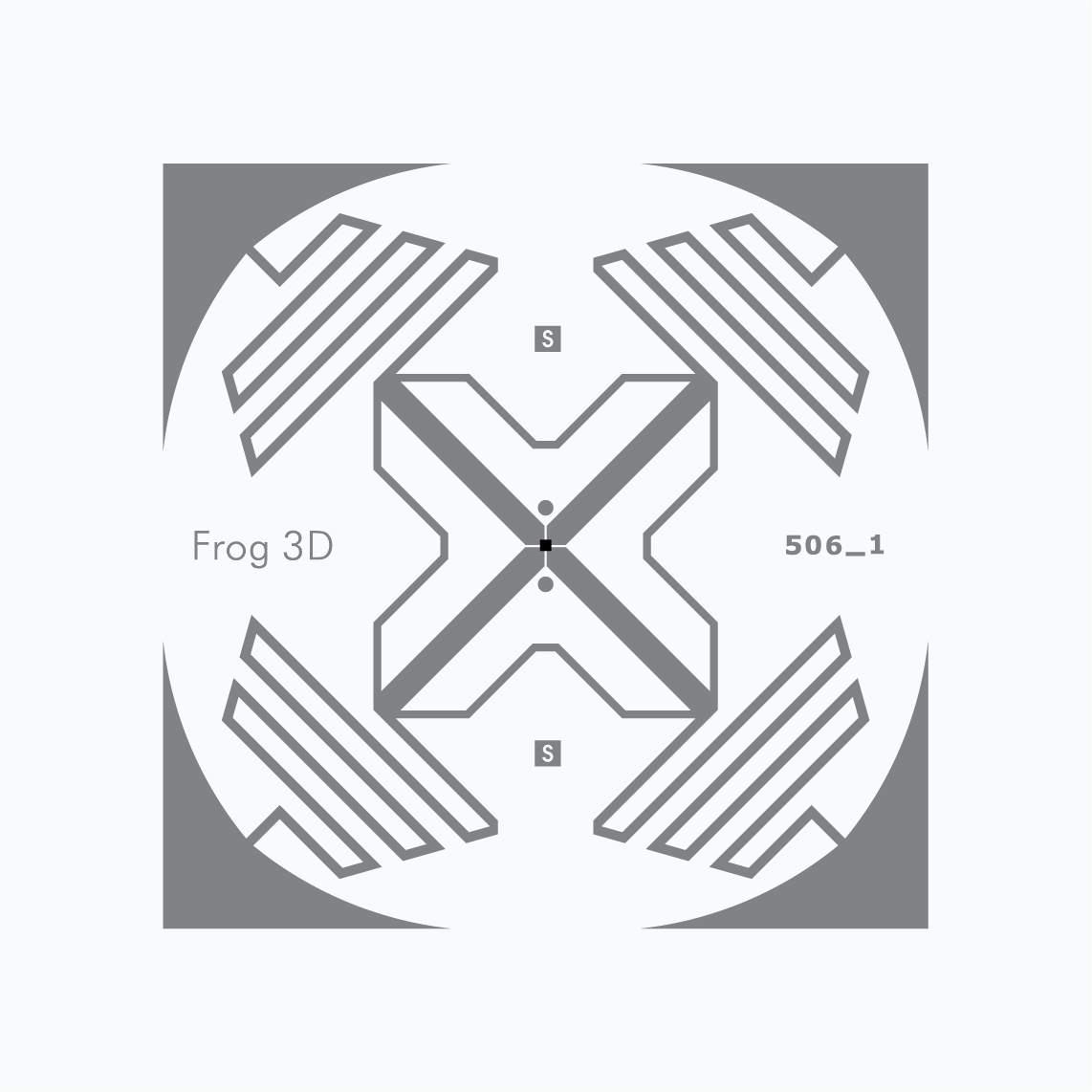 UHF RFID Inlay： Frog 3D，1.58 英寸