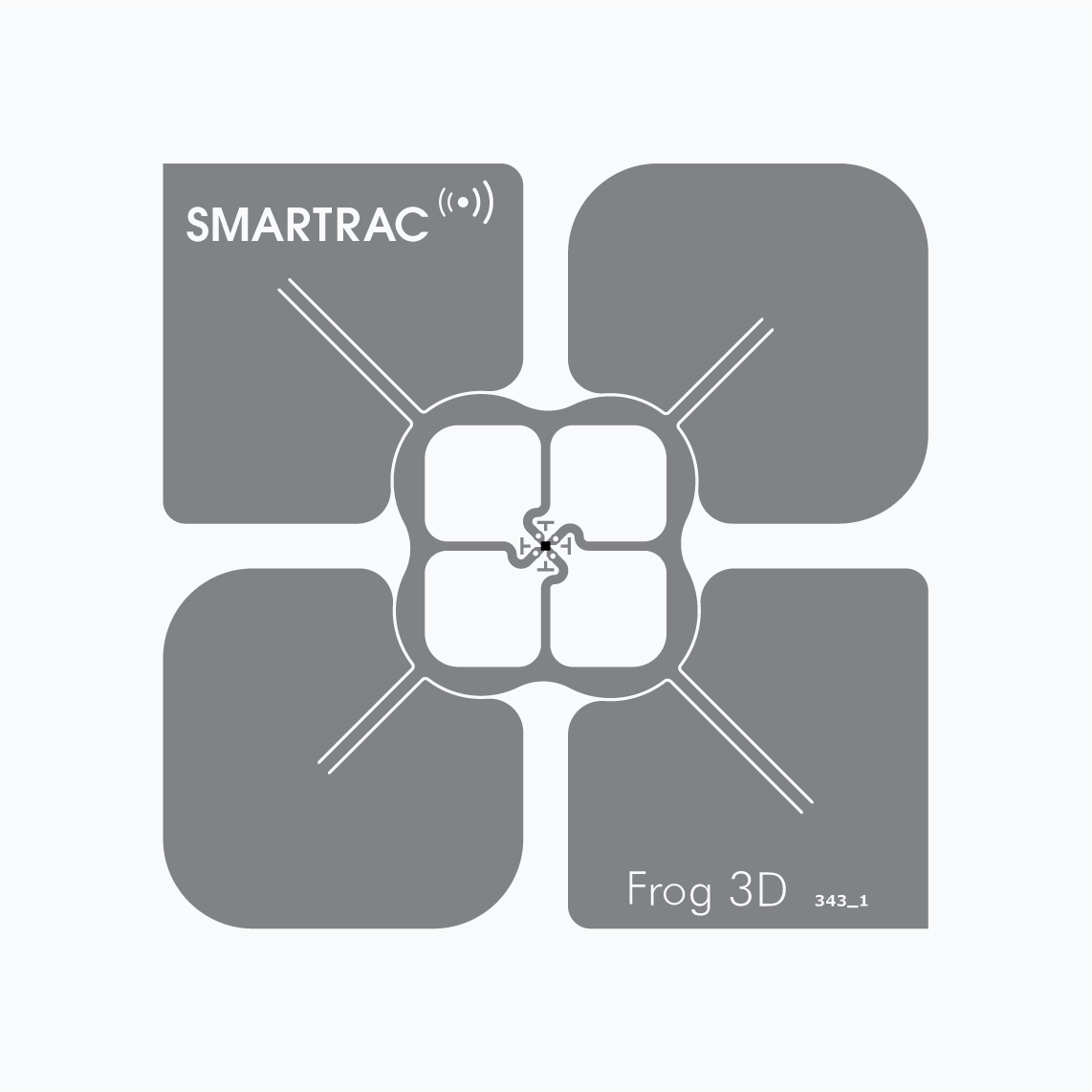 UHF RFID Inlay： Frog 3D，3 英寸