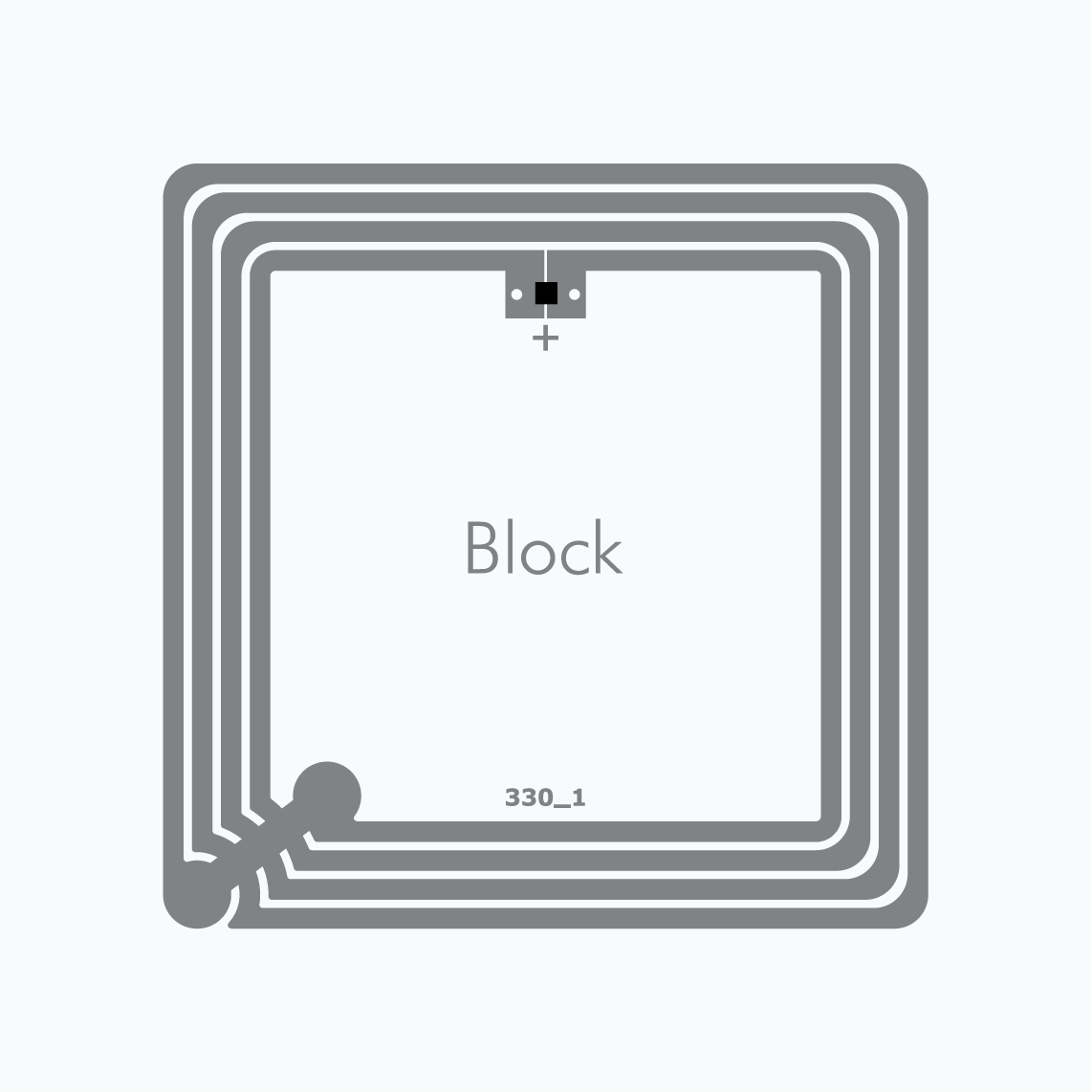 HF RFID Inlay: Block, ICODE ILT-M