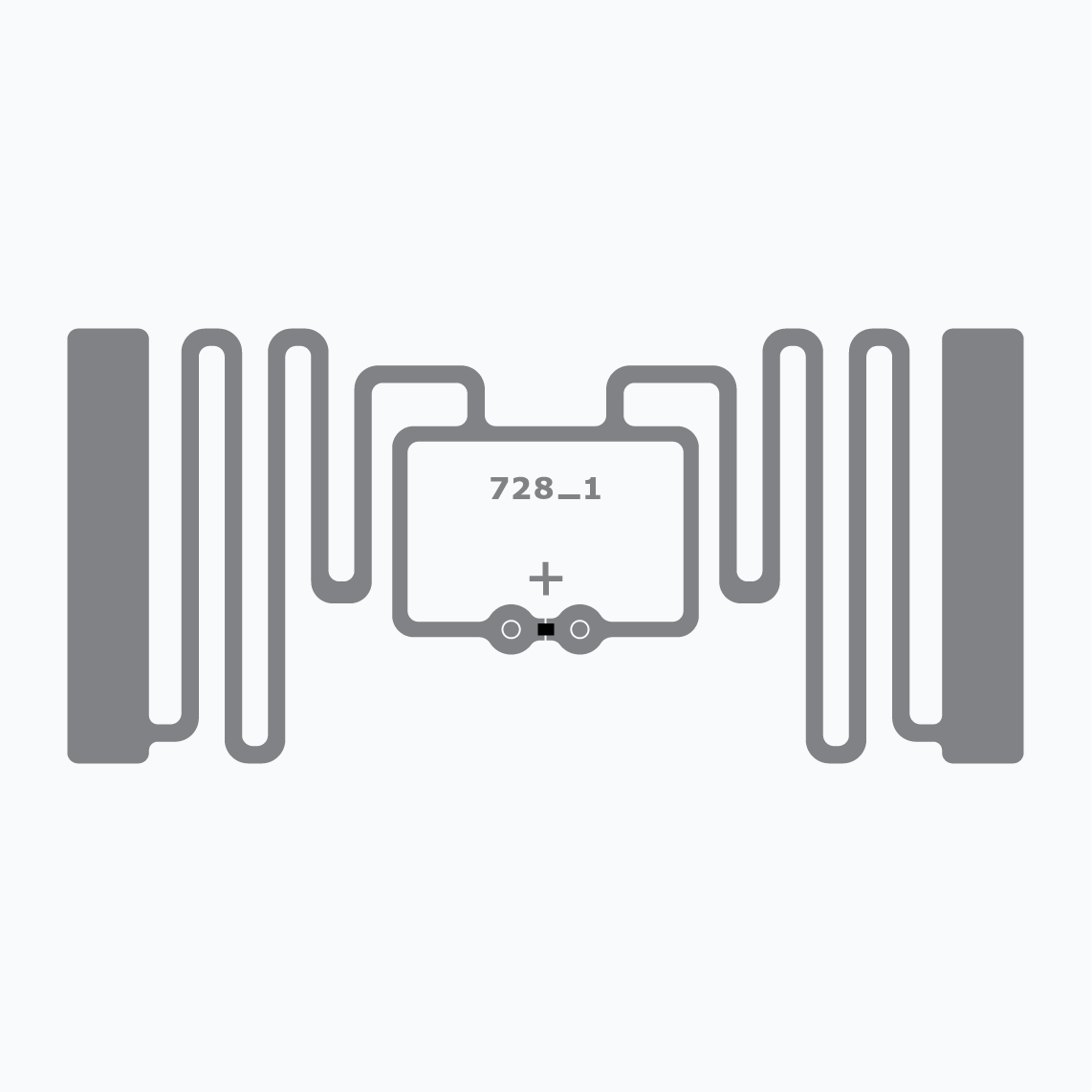 UHF RFID Inlay:  AD Sonic U9 FCC strap format